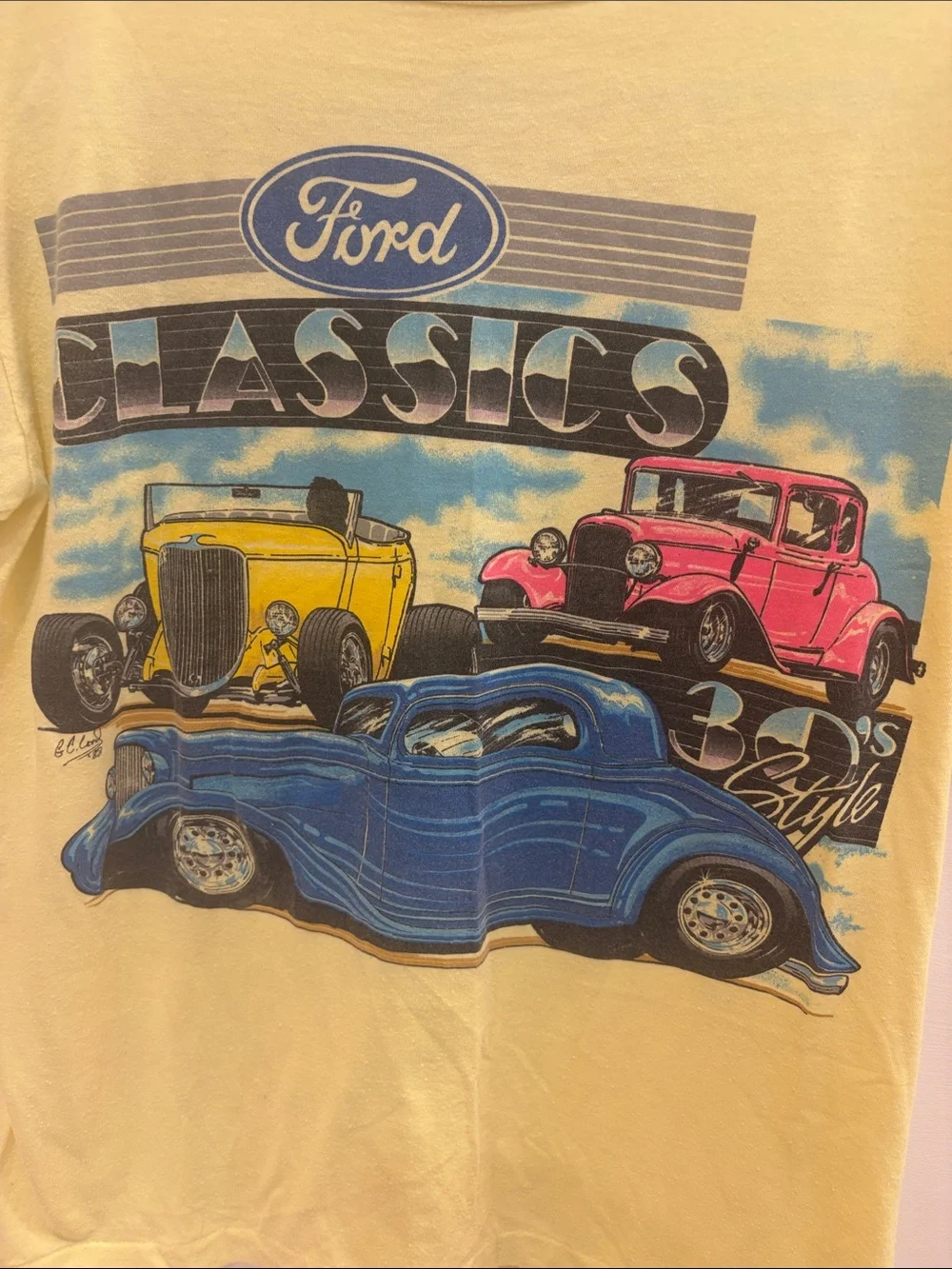 1980’s vintage Ford classics kids graphic tee